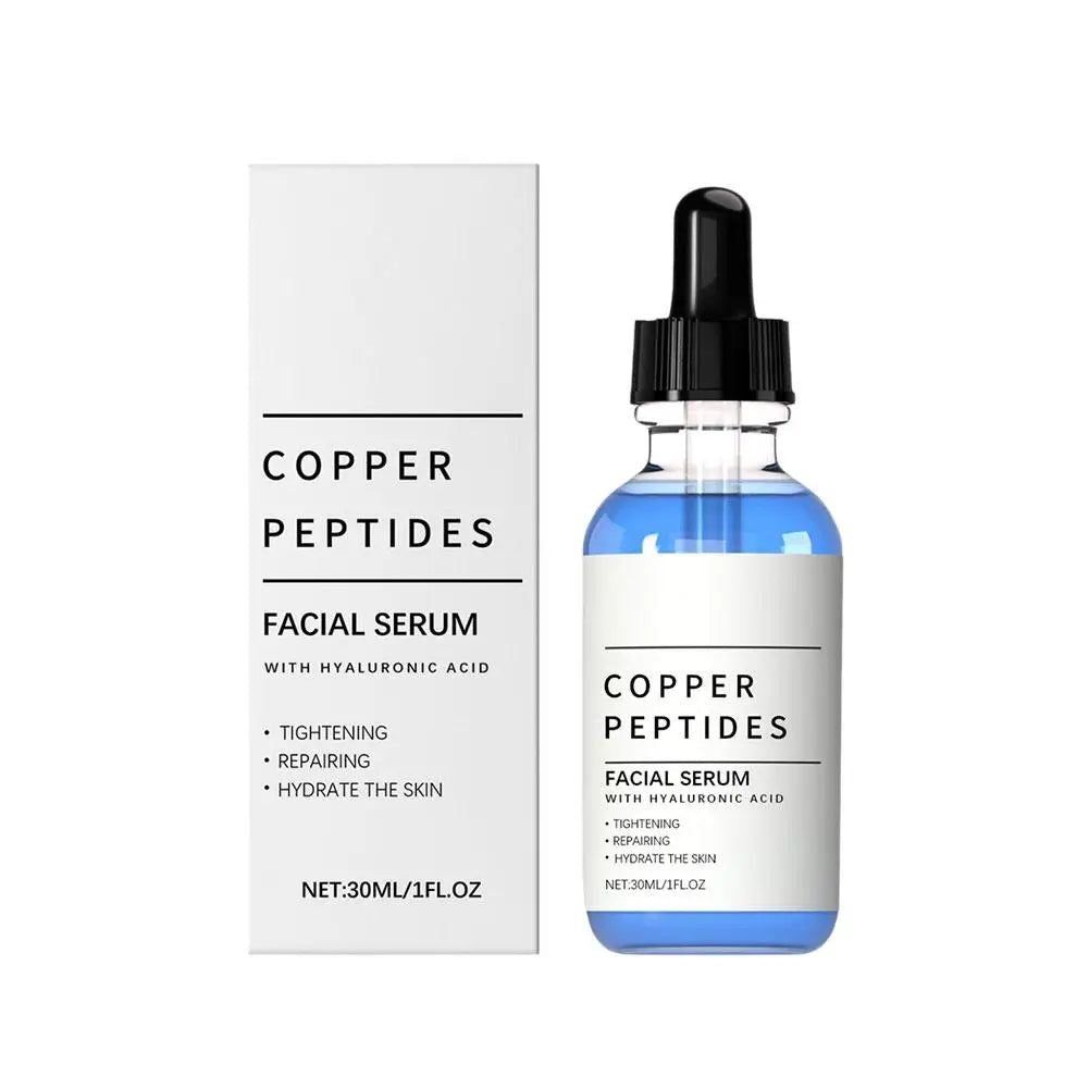 30ml Hyaluronic Acid Gentle Care Facial Serum Tightening Repairing Hydrating Skin Whitening Copper Peptides Moisturizing Essence