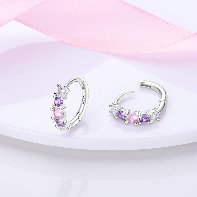 New 925 Sterling Silver Sparkling Zircon Four-Leaf clover Women Earrings Brilliant Wedding Engagement Star Earrings Jewelry Gift