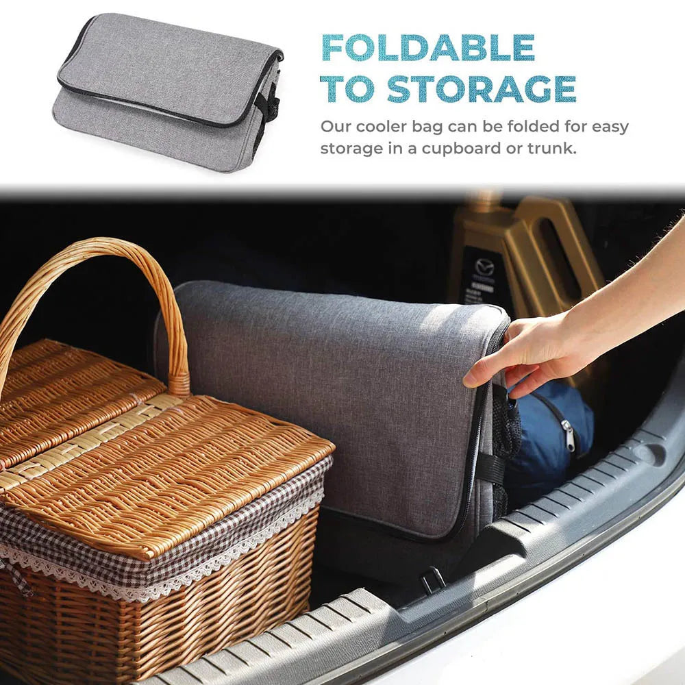 Cooler Bag 35L Large Insulated Lunch Box for Men Women Picnic Bag Portable Tote for Camping BBQ Family Outdoor Activities