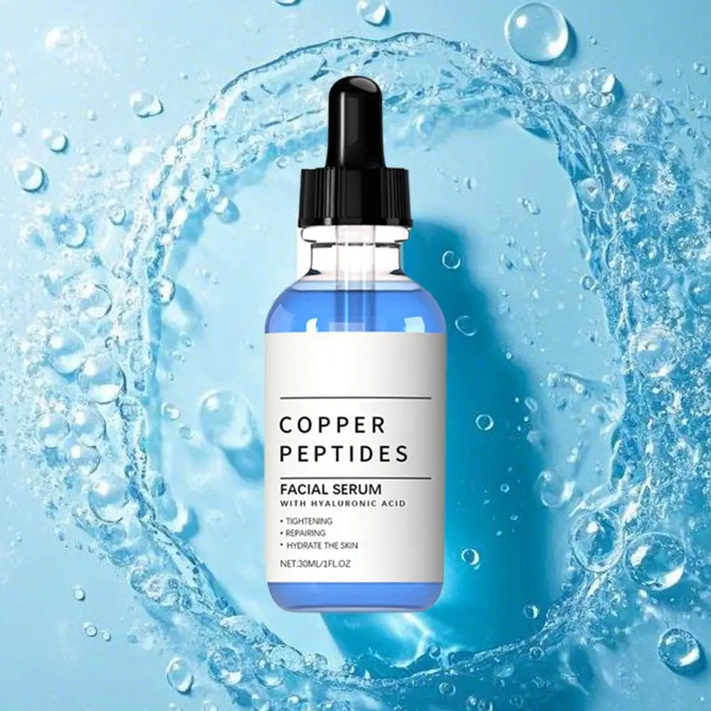30ml Hyaluronic Acid Gentle Care Facial Serum Tightening Repairing Hydrating Skin Whitening Copper Peptides Moisturizing Essence