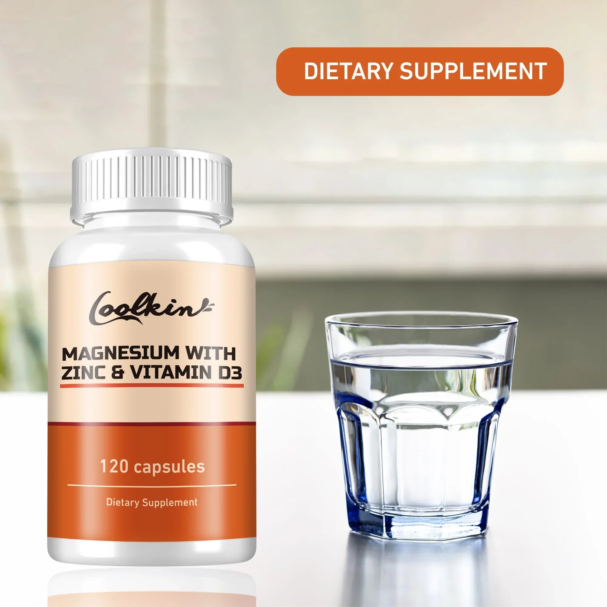 Magnesium with Zinc & Vitamin D3 - Aids Sleep, Bone, Heart & Immune Support, Improves Bone and Muscle Strength - 120 Capsules